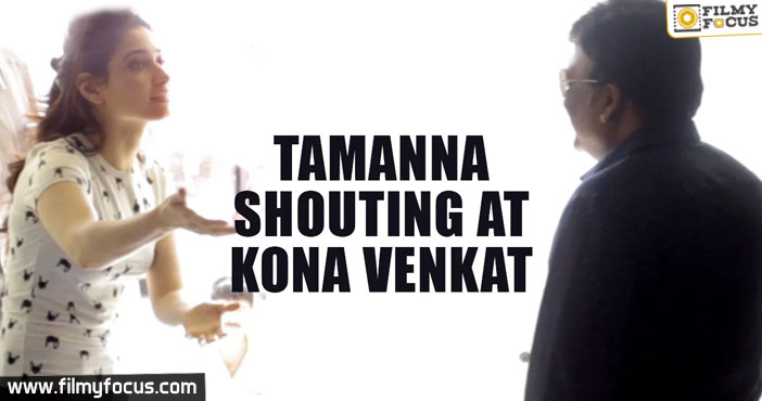 Shocking Video : Tamanna Shouting at Kona Venkat at Abhinetri Movie Sets