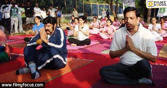 Balayya Babu Celebrates yoga day