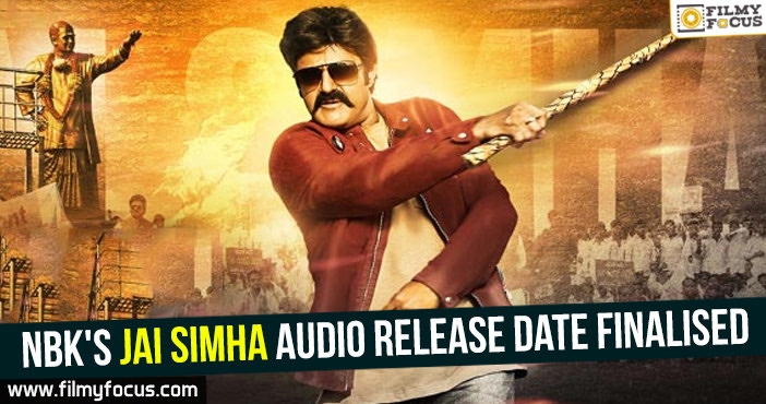 NBK’s Jai Simha audio release date finalised