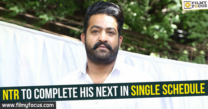 Jr. NTR to complete his next in single schedule