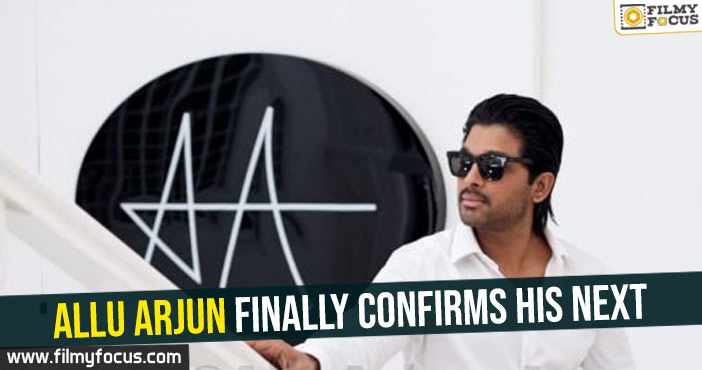 Allu Arjun finally confirms his next
