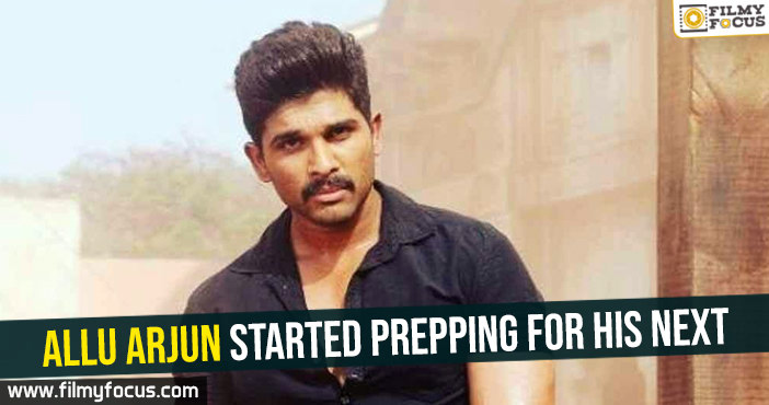 Allu Arjun started prepping for his next