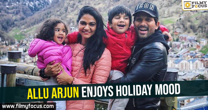 Allu Arjun enjoys holiday mood