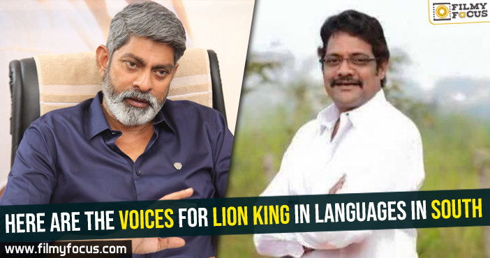 Here are the voices for Lion King in languages in South