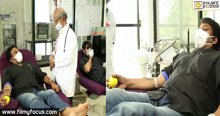 Chiranjeevi decides to give a positive message with blood donation