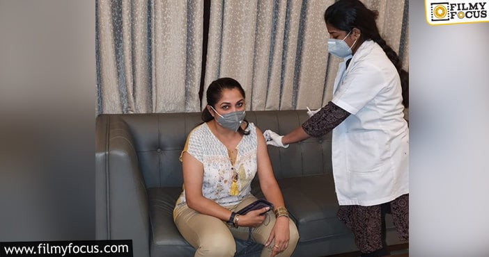 Now, Actress Ramya Krishnan gets vaccinated!