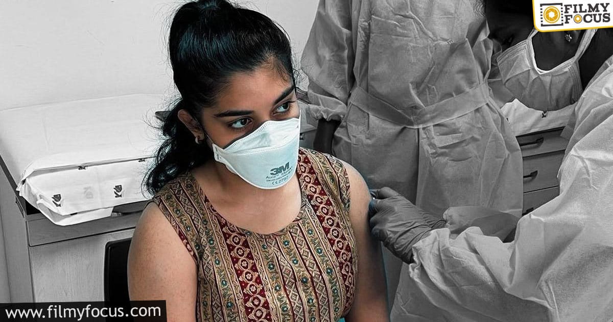 Nivetha Thomas gets her first jab of vaccination