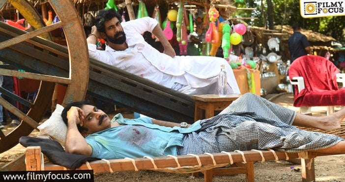 Photo Moment: Pawan and Rana from the sets of Bheemla Nayak