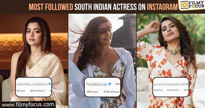 Top 10 Most Followed South Indian Actress on Instagram