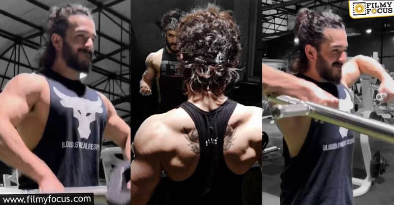 Akhil’s workout pictures go viral all over