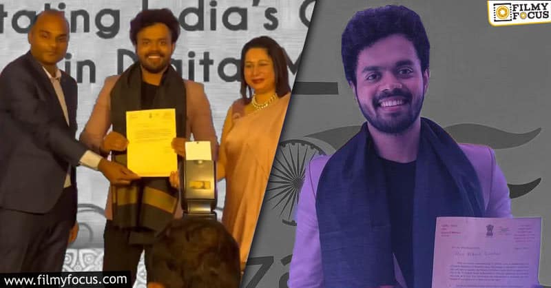 Popular digital content creator Nikhil Vijayendra Simha bags a prestigious central government award