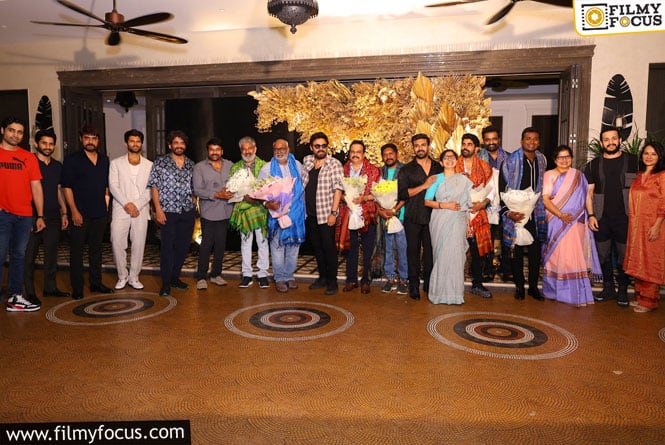 Chiranjeevi Honors RRR Team for Winning Oscars at Ram’s Birthday Bash