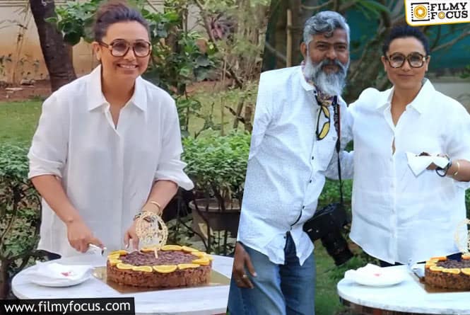 Rani Mukerji Celebrates her Birthday a Day Early, Cutting the Cake with the Media