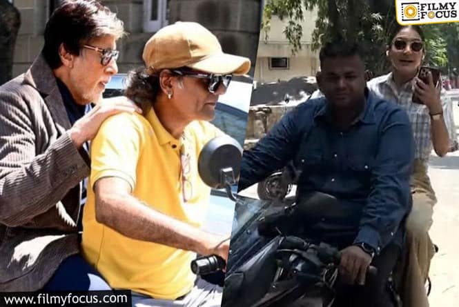 Amitabh Bachchan and Anushka Sharma are in Trouble for Moving Without Helmets!