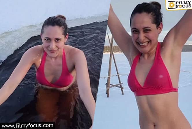 Pragya Jaiswal Takes a Dip in a 15 Degree Celsius Ice Bath at Finland!