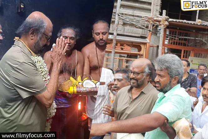 Rajnikanth Visits Annamaliyar Temple in Between Lal Salaam Shoot