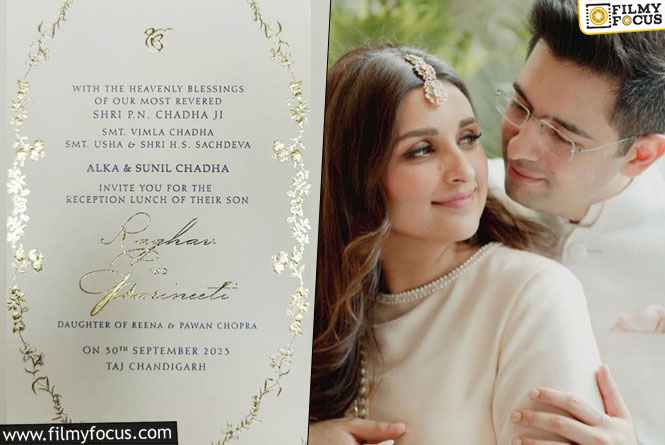 Parineeti Chopra – Raghav Chadha’s wedding invitation leaked, reception details here