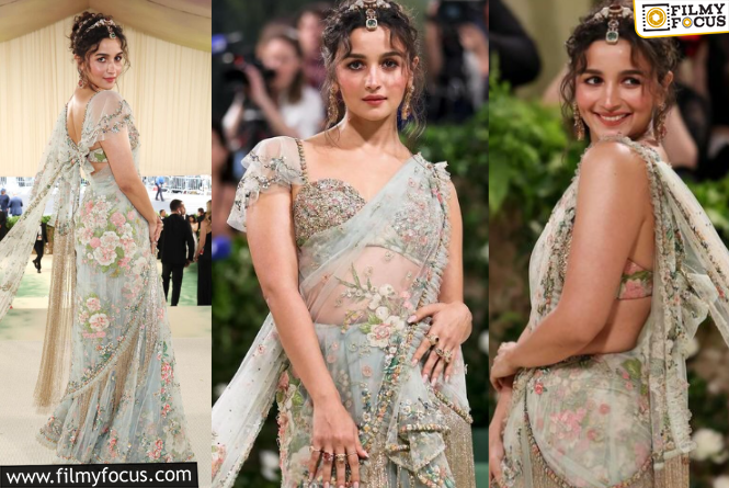 Alia Bhatt Enchanting Saree Dazzles At The Met Gala