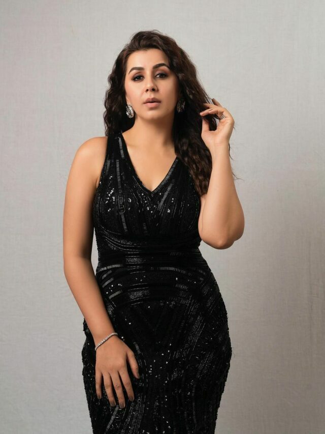 Nikki Galrani Crazy Pics in Black Dress