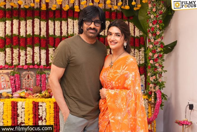 Pooja Ceremony Was Done For The New Film Starring Ravi Teja And Sreeleela