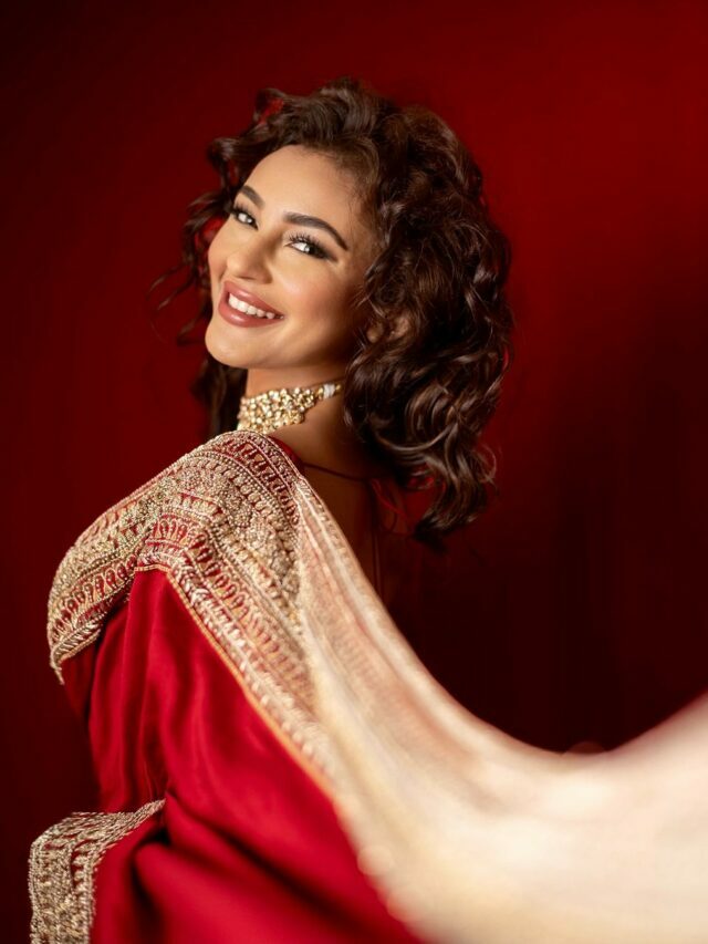 Seerat Kapoor Beautiful Stills in Red Saree