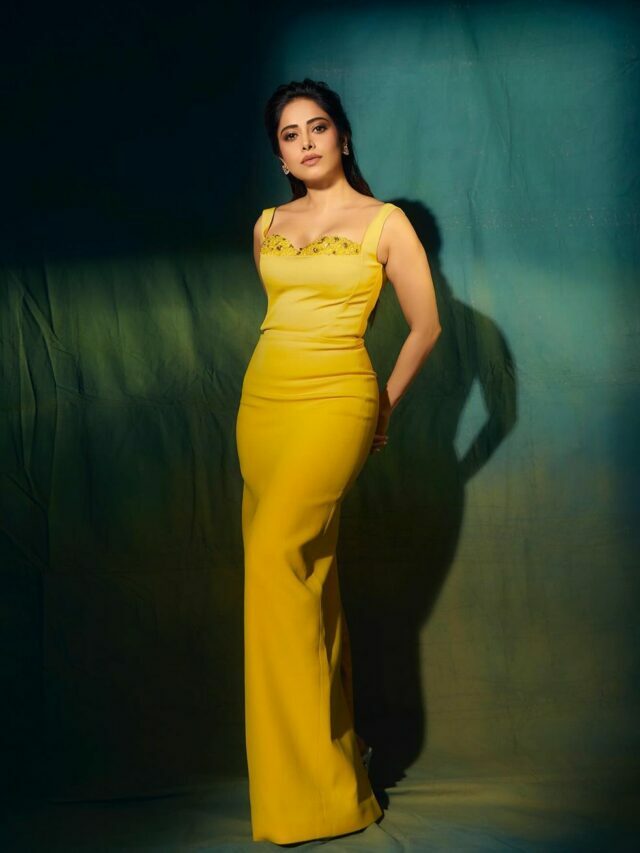 Nushrratt Bharuccha Elegance stills in Yellow Outfit